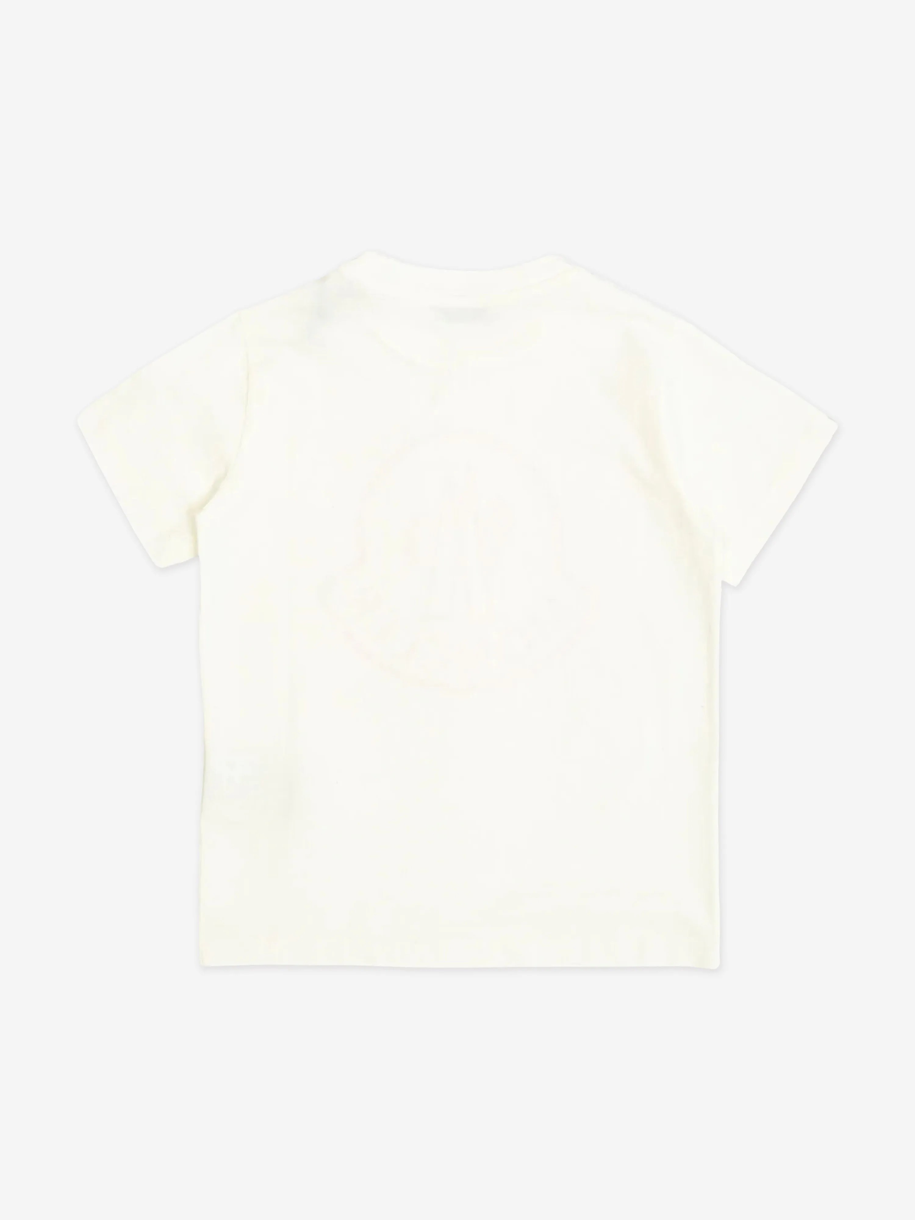 Moncler Enfant Jungen Logo T-Shirt in Weiß