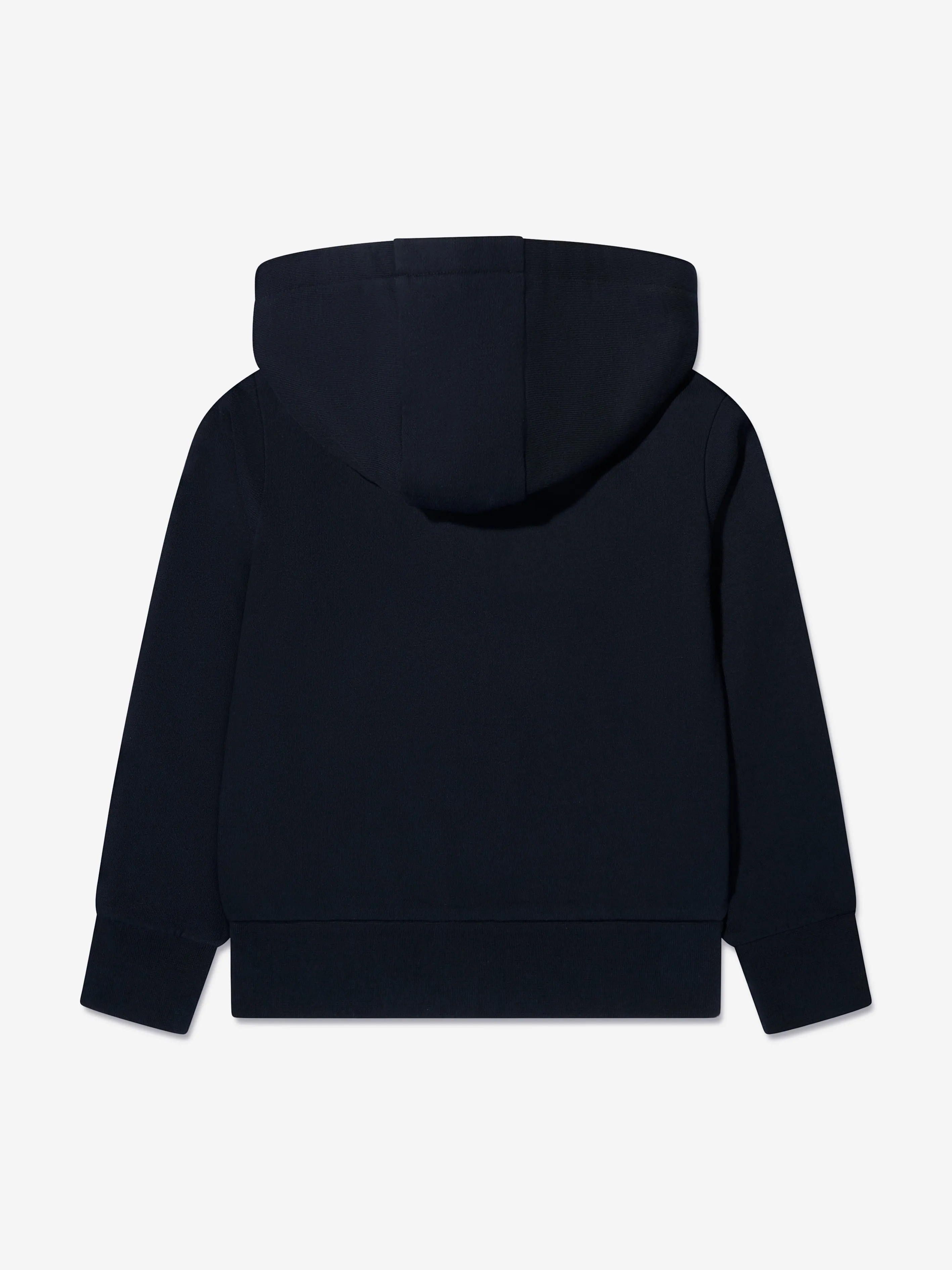 Moncler Enfant Jungen Logo Reißverschluss-Shirt in Marineblau