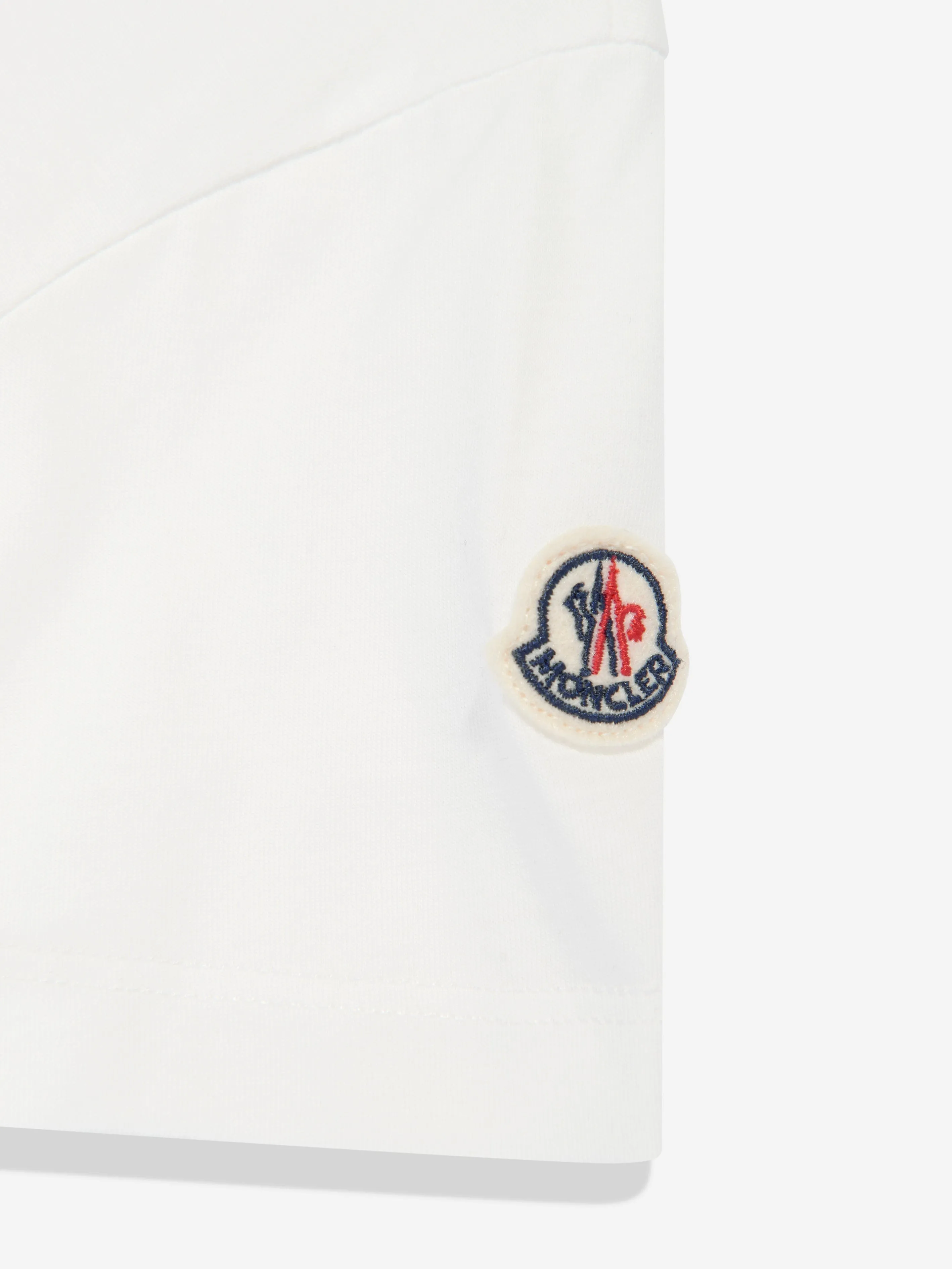 Moncler Enfant Jungen Palmbaum-Logo T-Shirt in Weiß
