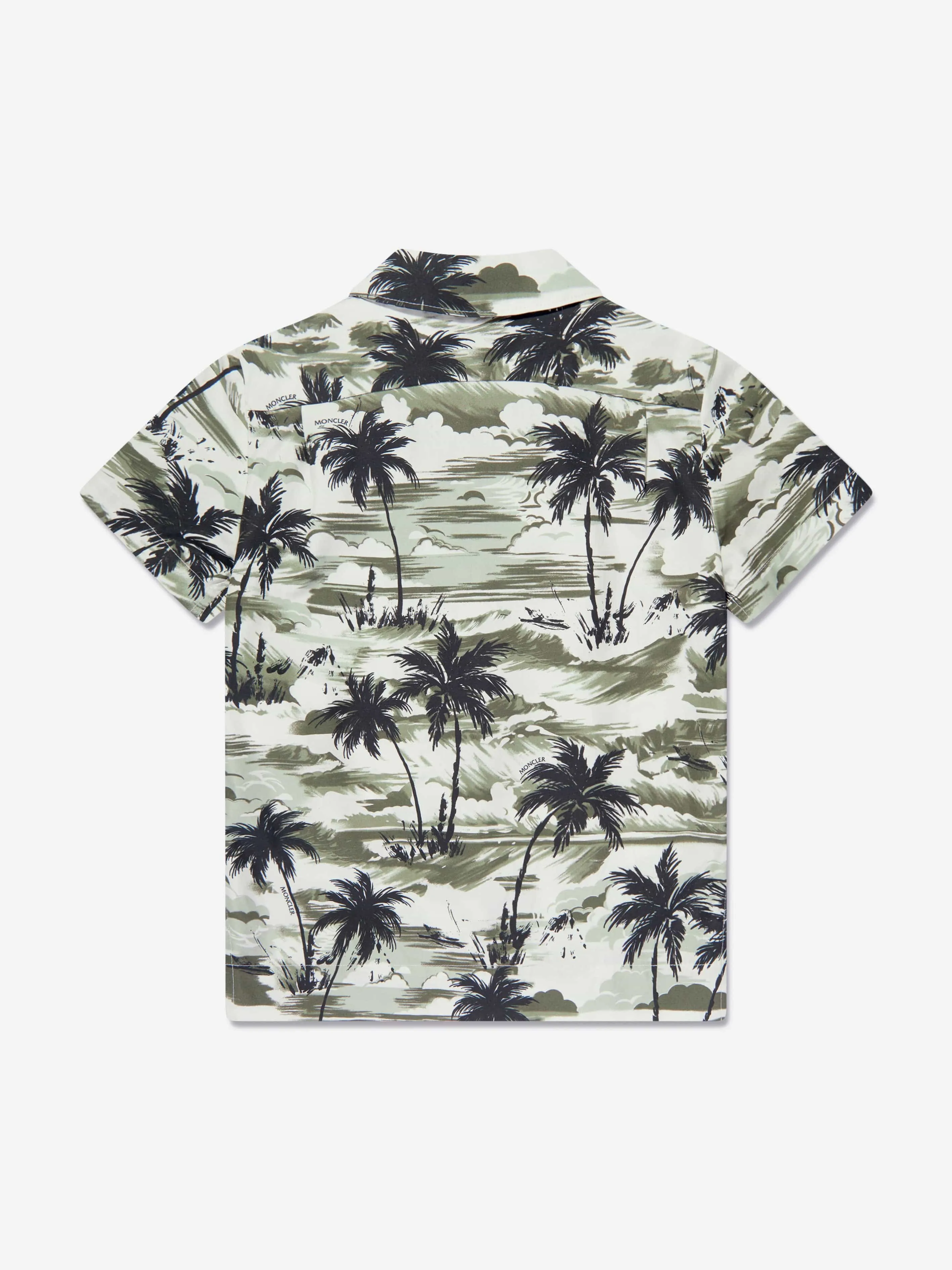 Moncler Enfant Jungen Palmen Shirt in Grün