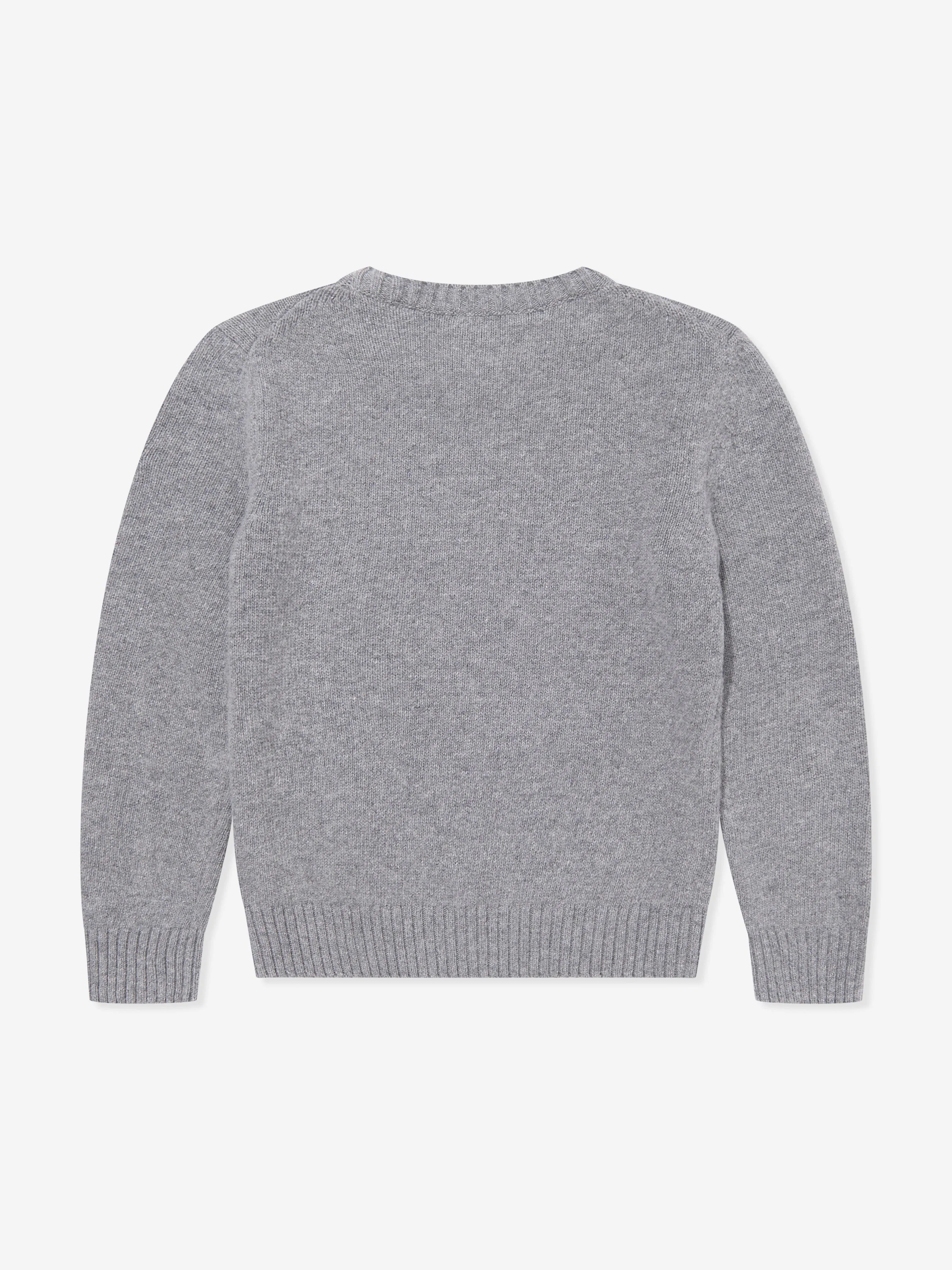 Moncler Enfant Jungen Wollpullover in Grau