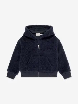 Moncler Enfant Jungen Reißverschluss Cardigan in Marineblau