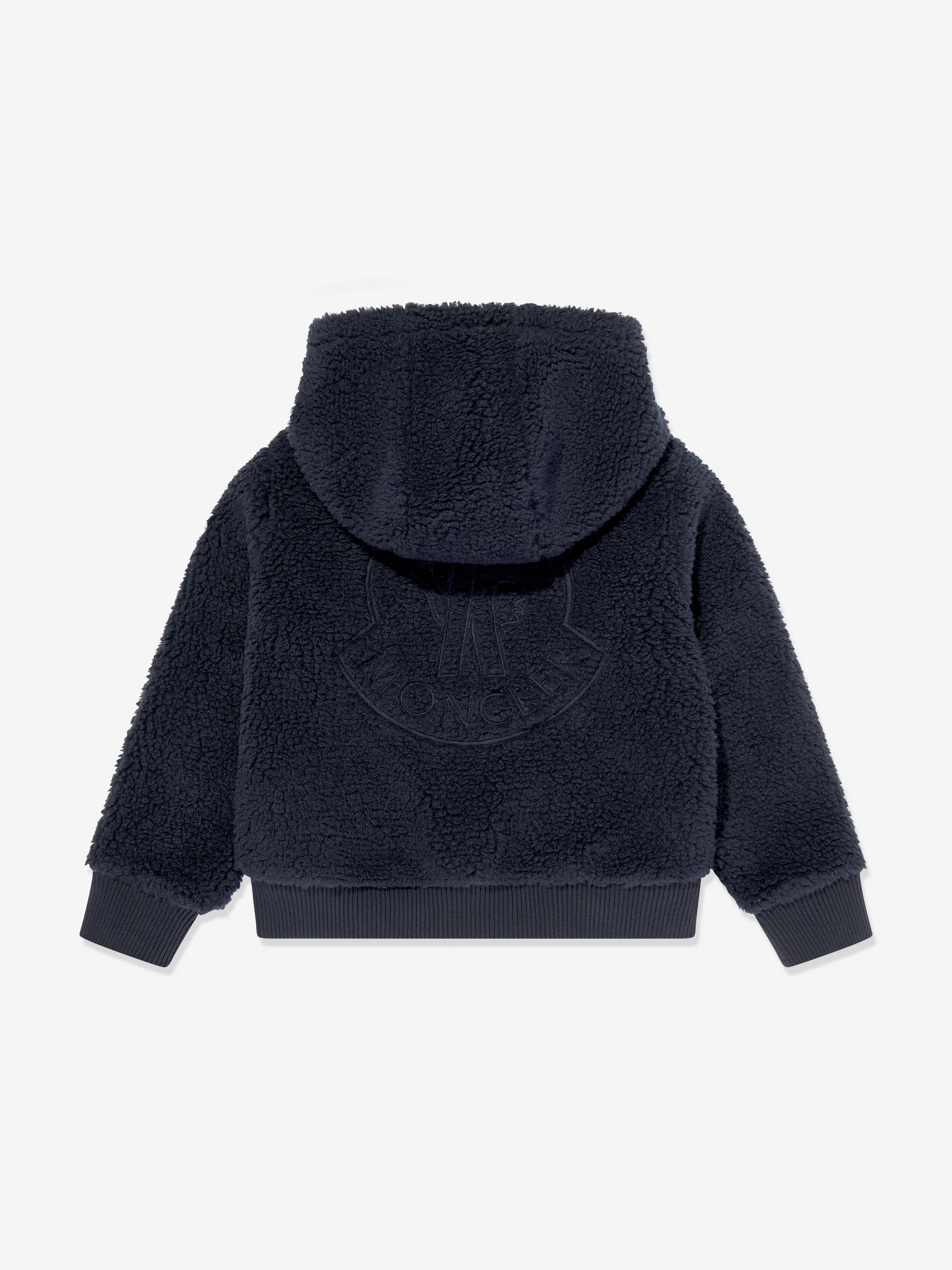 Moncler Enfant Jungen Reißverschluss Cardigan in Marineblau