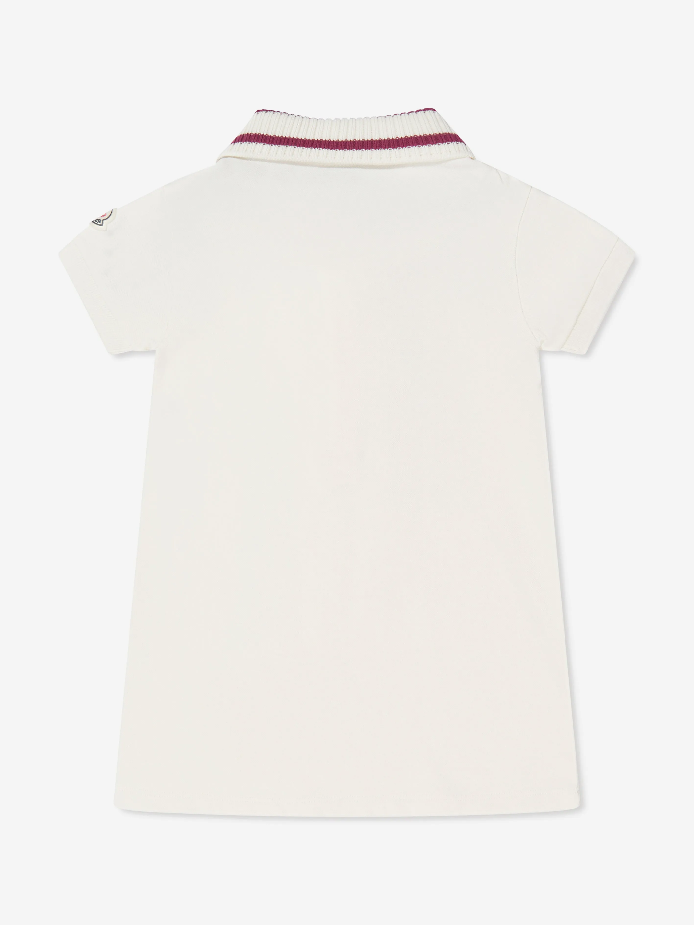 Moncler Enfant Mädchen Bären Polo Kleid in Weiß