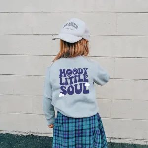 Moody Little Soul Kids Back Logo Sweatshirt girls skirts clearance