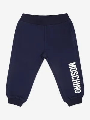 Moschino Baby Logo Joggerhose in Marineblau