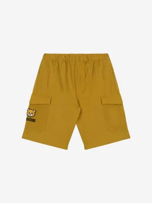 Moschino Jungen Teddy Cargo Shorts in Braun