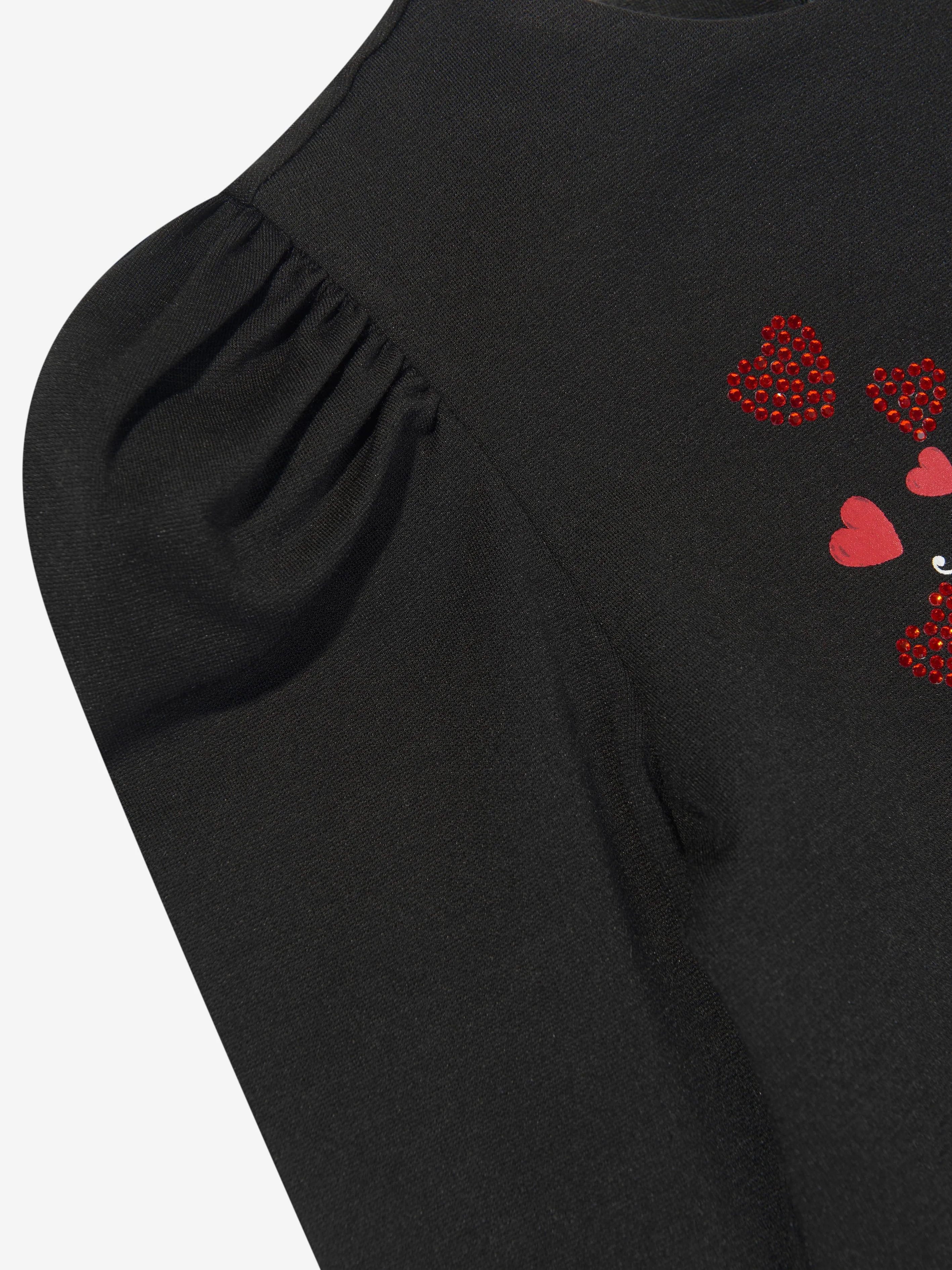 Moschino Mädchen Herzen Logo Kleid in Schwarz