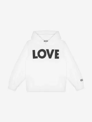 Moschino Kids Love Hoodie in Weiß