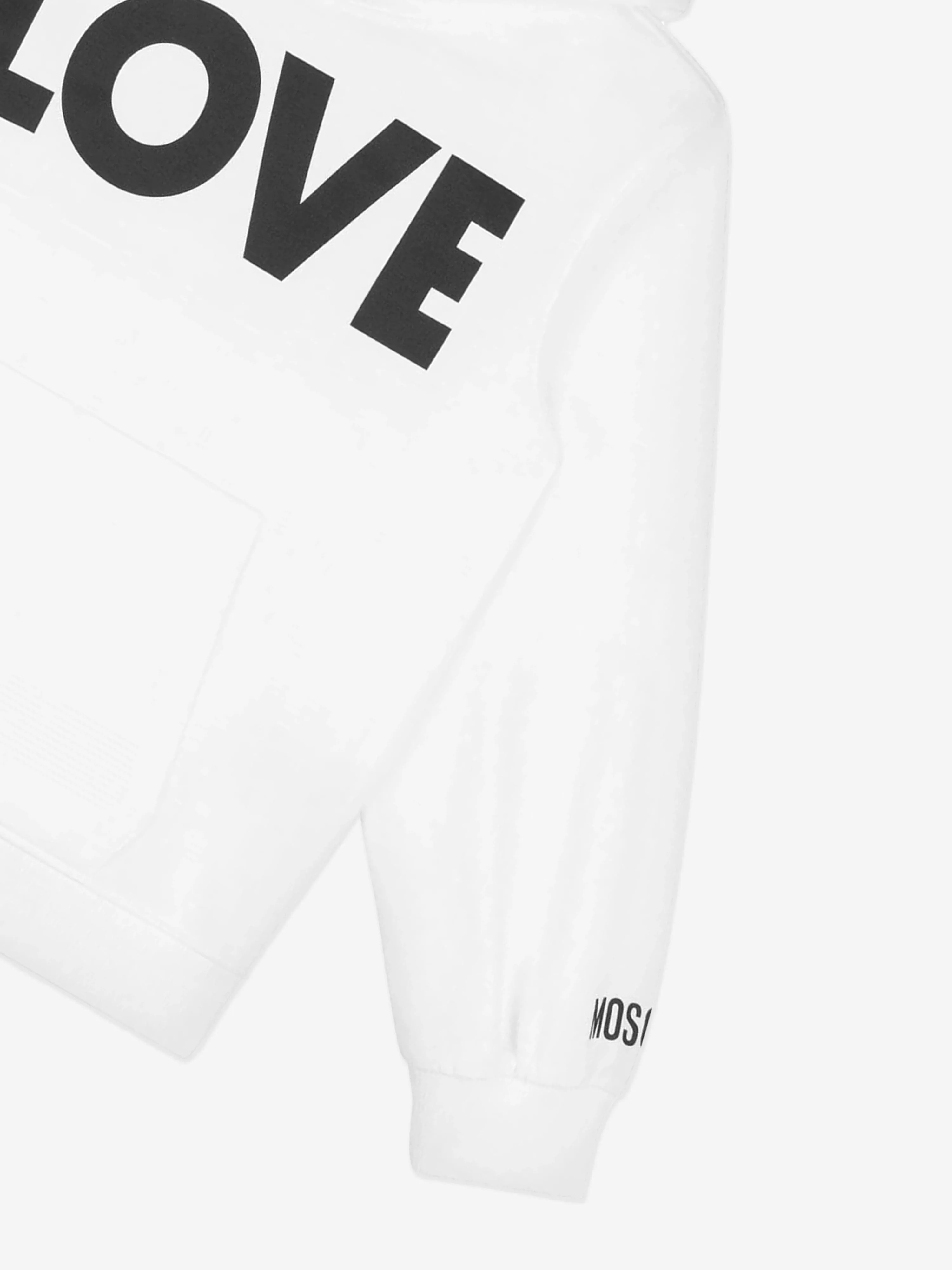 Moschino Kids Love Hoodie in Weiß