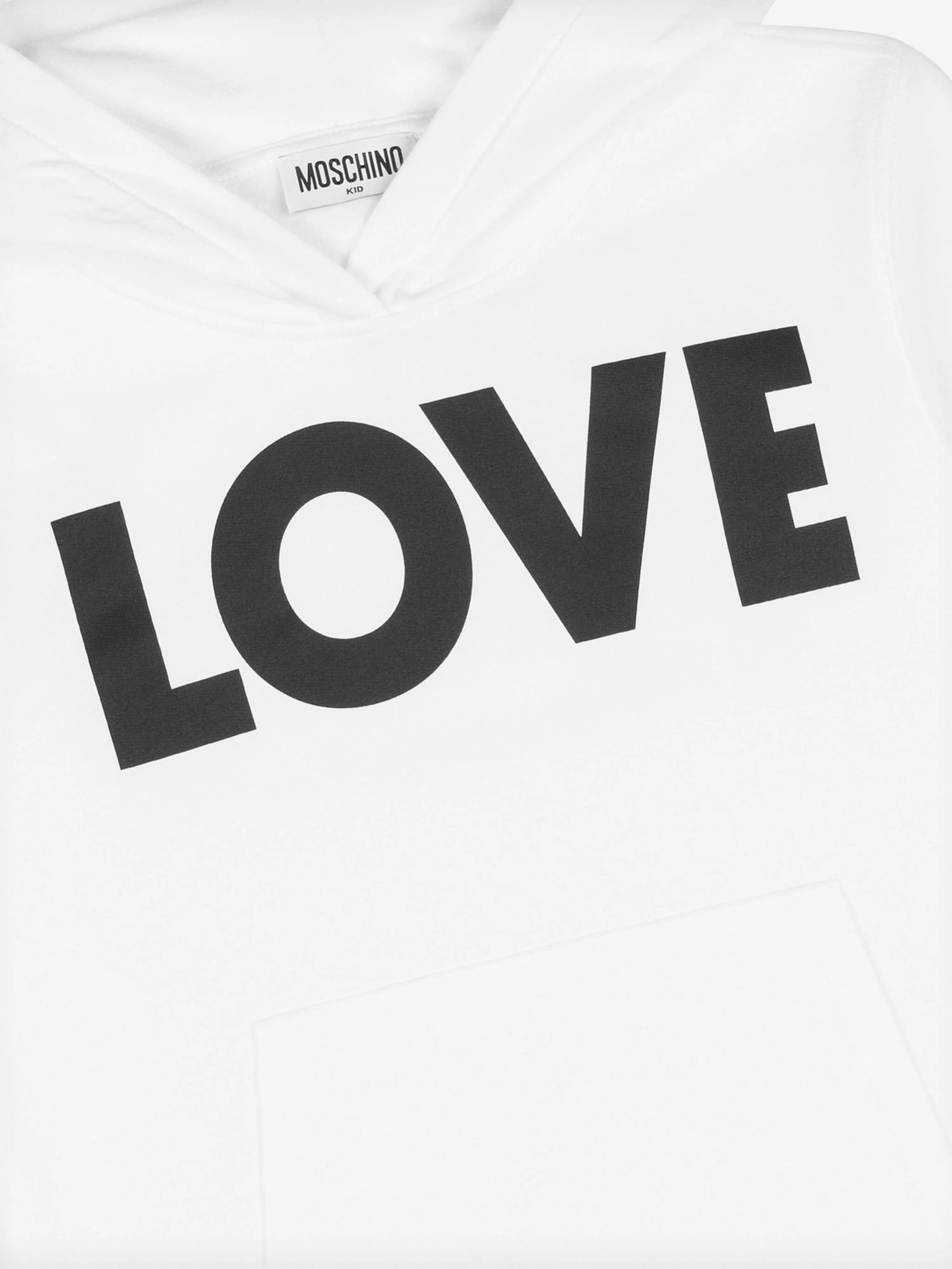 Moschino Kids Love Hoodie in Weiß