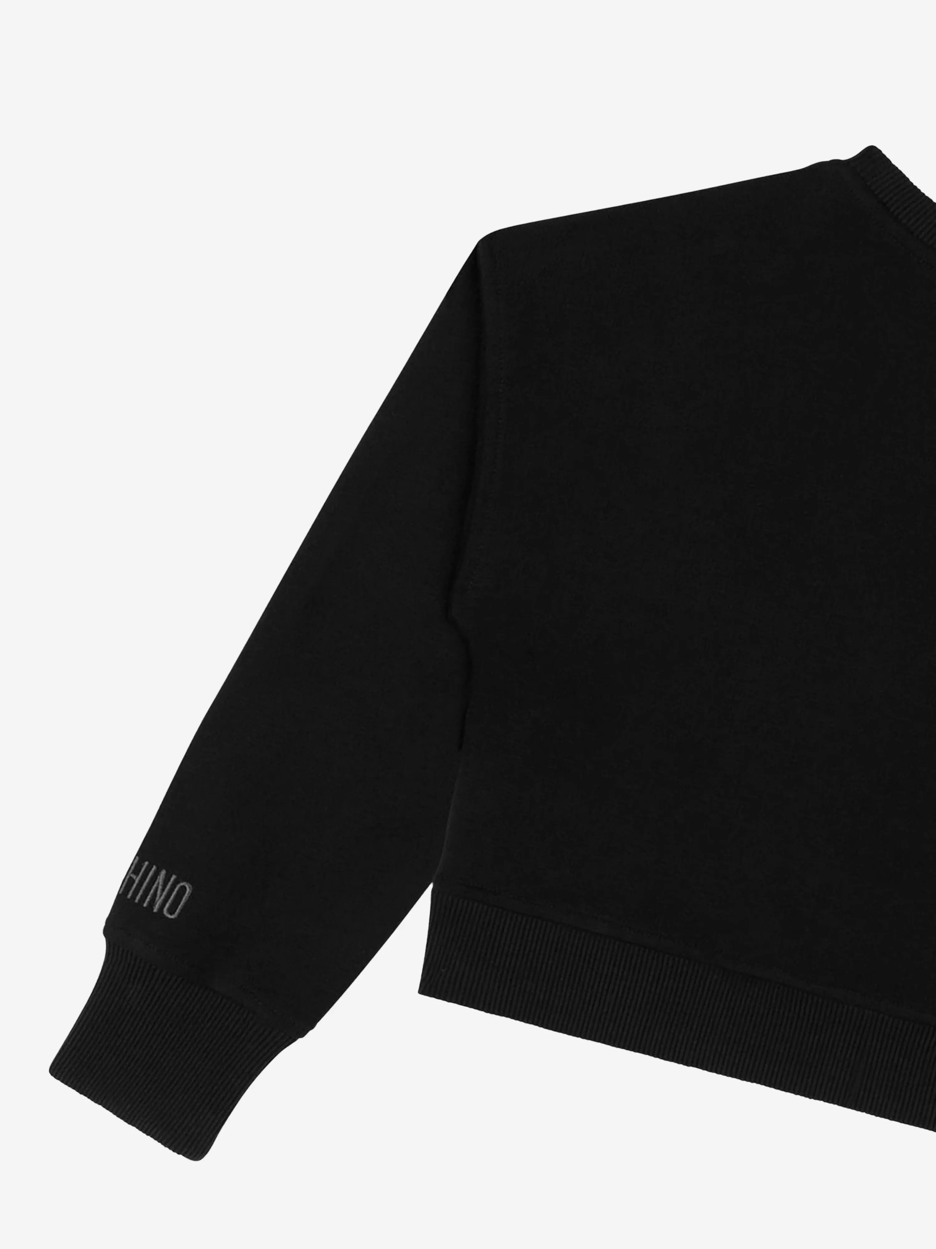 Moschino Kids Sweatshirt mit Smiley-Gesicht in Schwarz