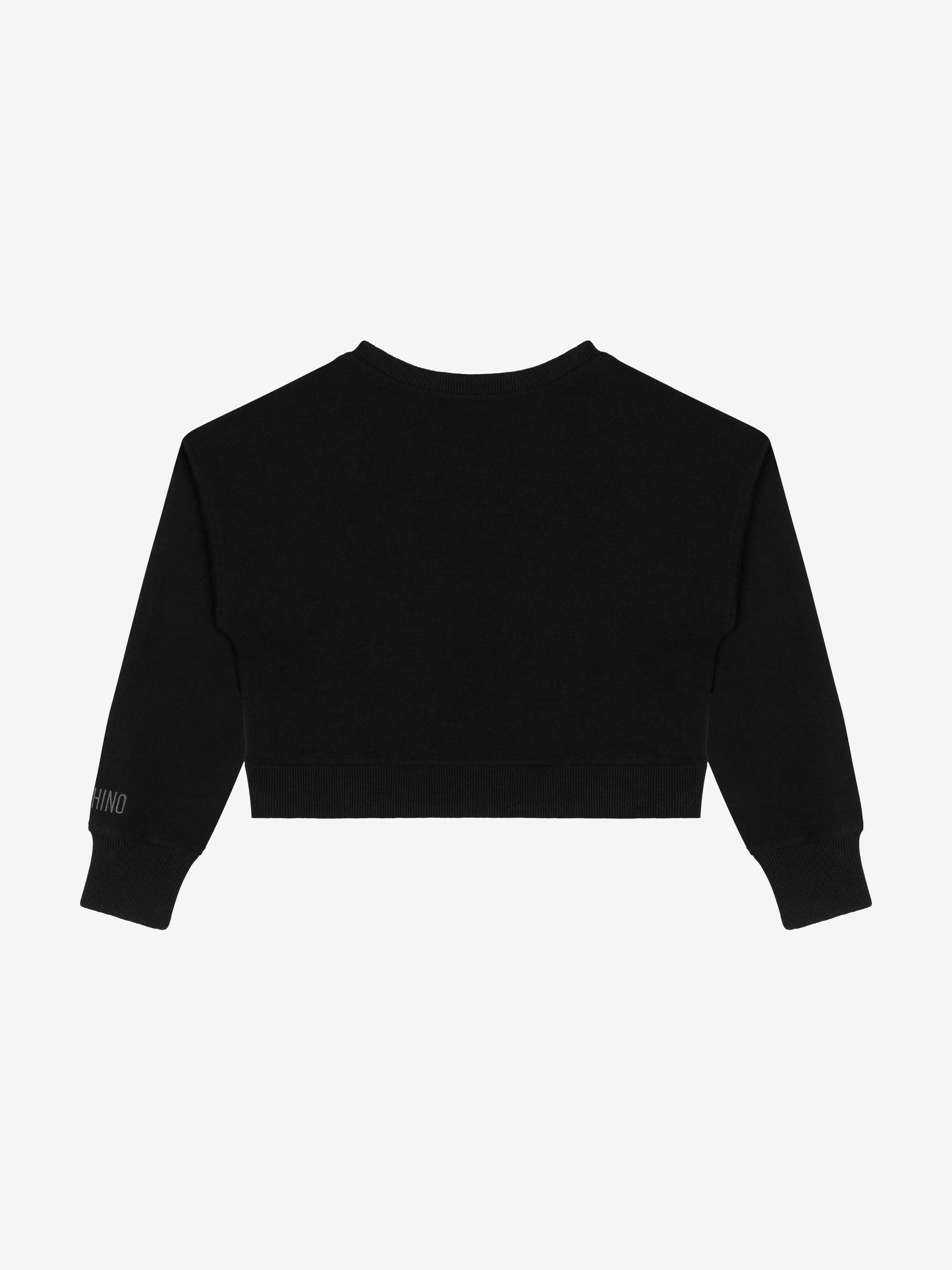 Moschino Kids Sweatshirt mit Smiley-Gesicht in Schwarz