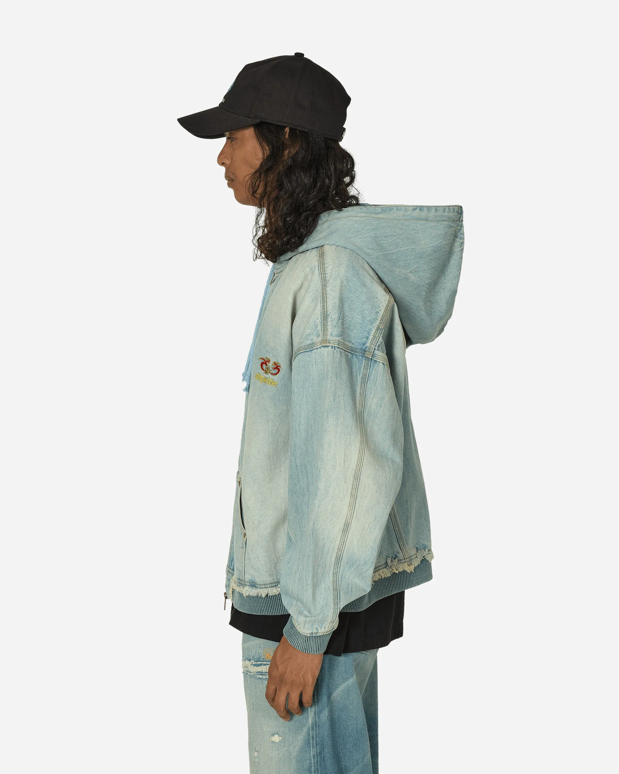 Moses Bomber Hoodie Vintage Blau