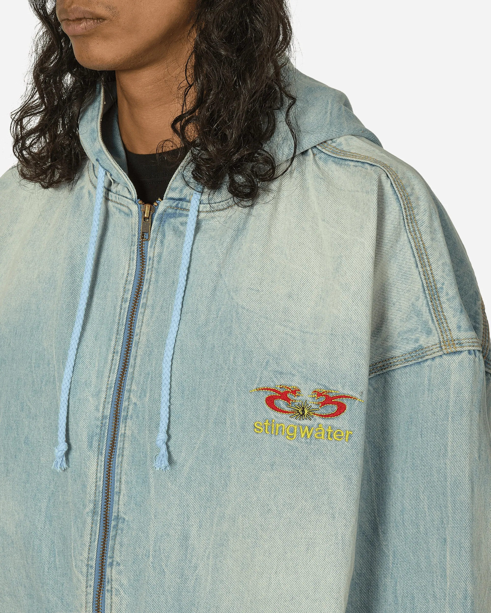 Moses Bomber Hoodie Vintage Blau