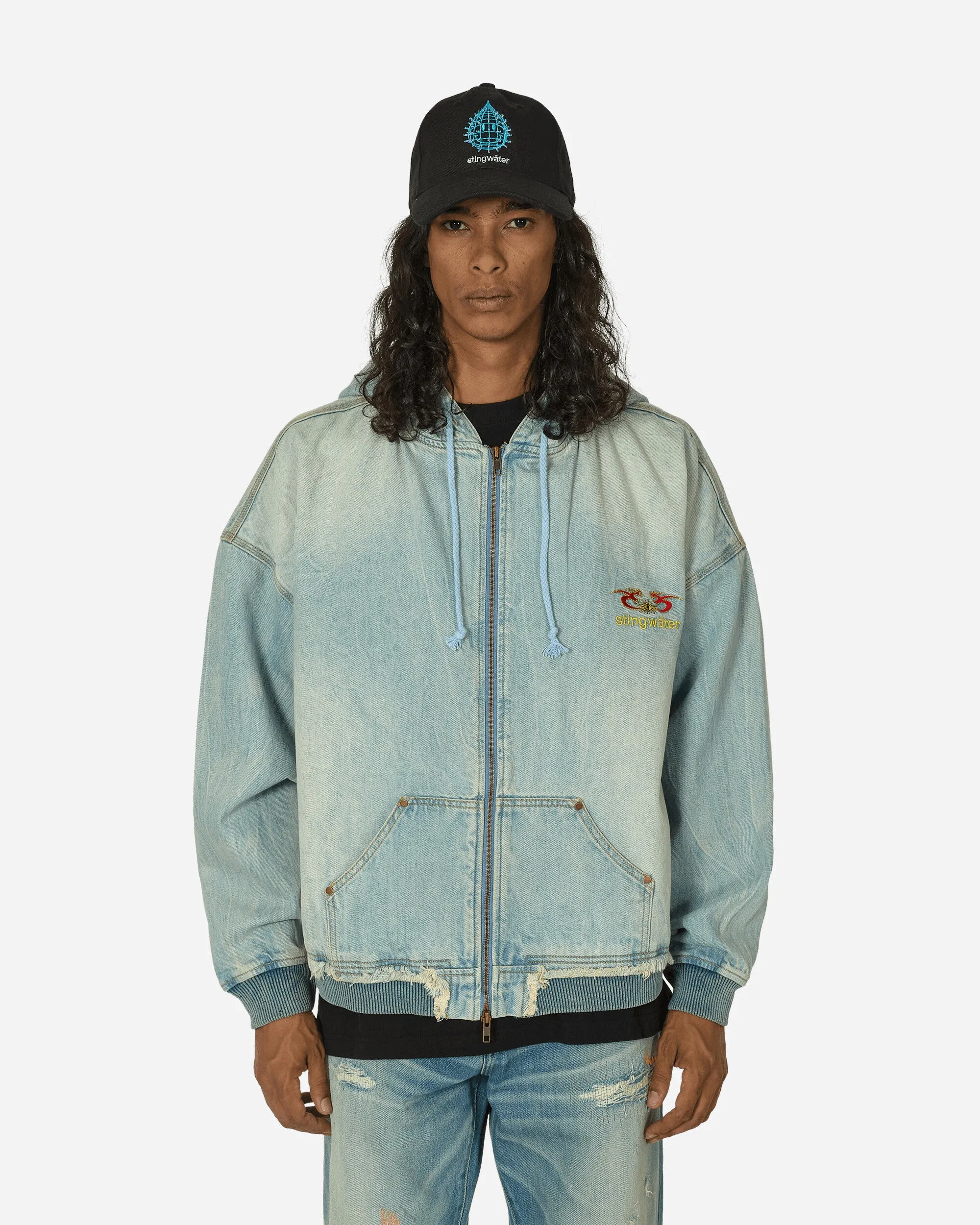 Moses Bomber Hoodie Vintage Blau