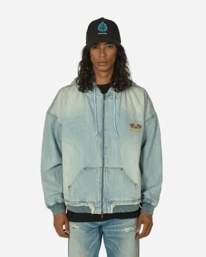 Moses Bomber Hoodie Vintage Blau