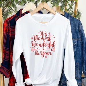 Most Wonderful Time Of Year Christmas LS Top maternity dresses promo