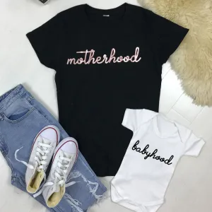 Motherhood/Babyhood Matching T-Shirt & Bodysuits (MRK X) maternity wear outlet