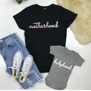 Motherhood/Babyhood Matching T-Shirt & Bodysuits (MRK X) maternity wear outlet