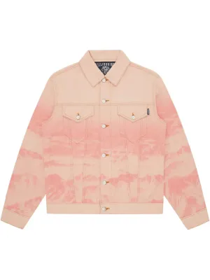 Mountain-Print Denim Jacket winter jackets clearance