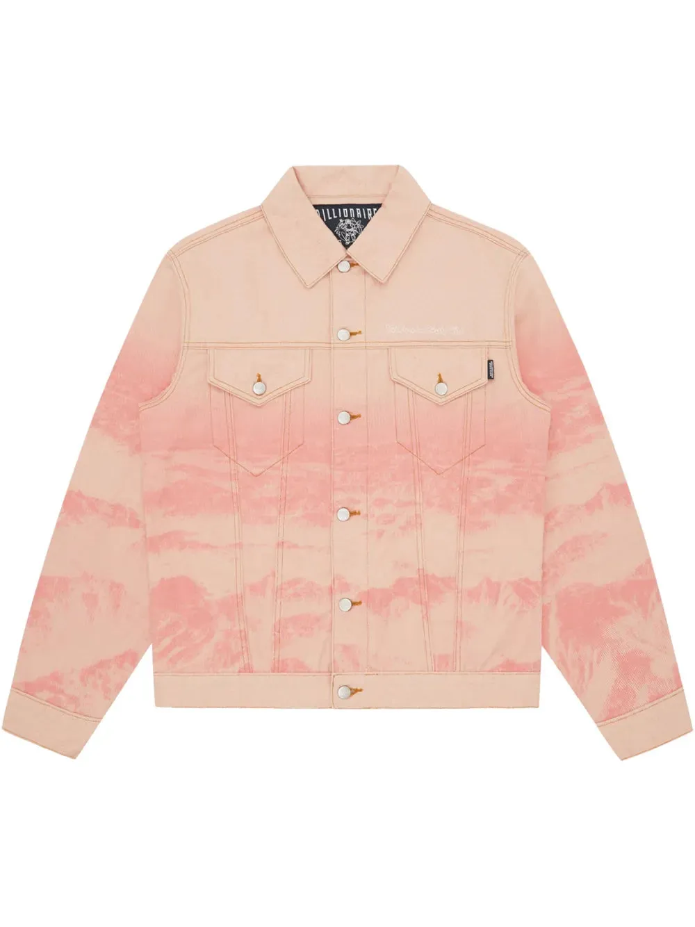 Mountain-Print Denim Jacket winter jackets clearance