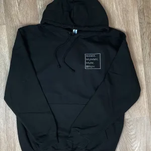 MRK DESIGN Mama, Mummy, Bruh Embroidered Logo Hoodie mum jeans promo