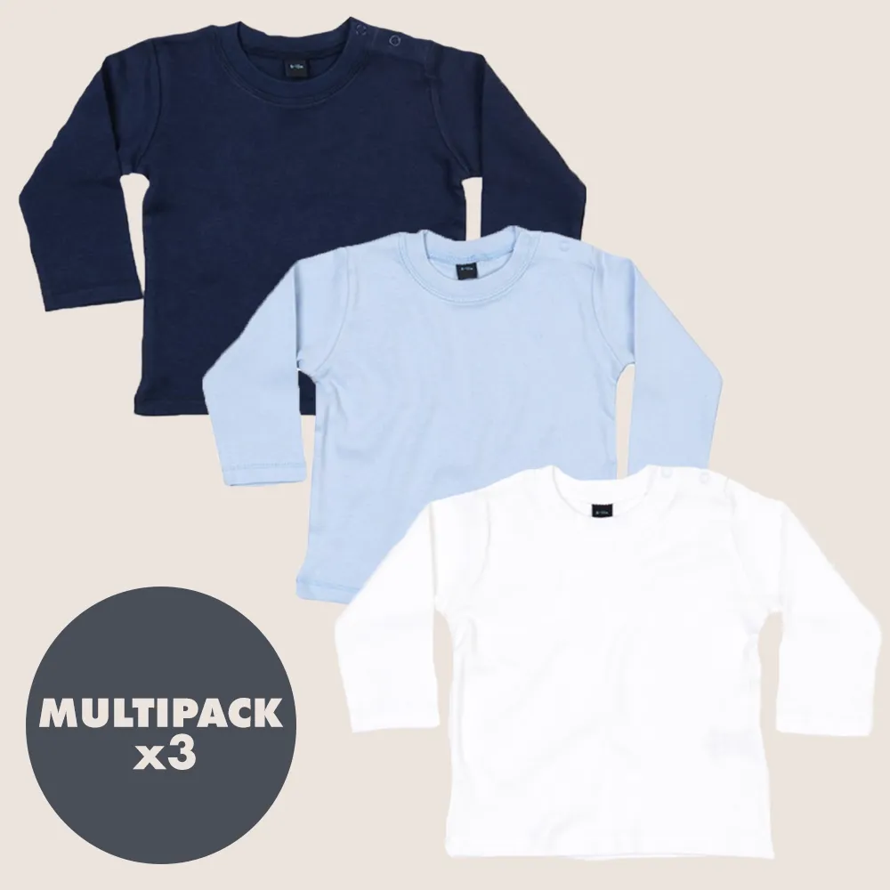 MRK Essentials -Ocean Blue 3 Pack long Sleeve T-Shirt Bundle cheap baby clothes online