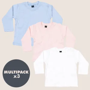 MRK Essentials -Seashell 3 Pack long Sleeve T-Shirt  Bundle cheap baby clothes online