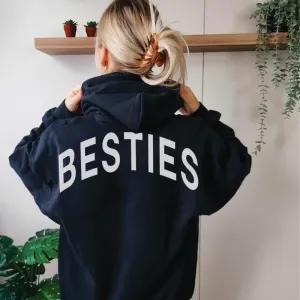 MRK Originals Besties Oversized Slogan Hoodie postpartum clothes sale