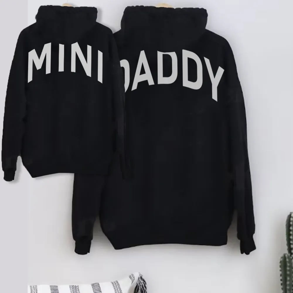 MRK Originals Daddy & Mini Oversized Back Slogan Hoodies boys fashion clearance