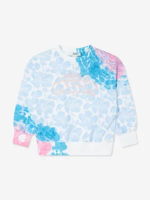 MSGM Mädchen Logo Sweatshirt in Blau