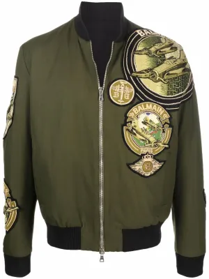 Multi-Badge Aviator Jacket mens coats discount