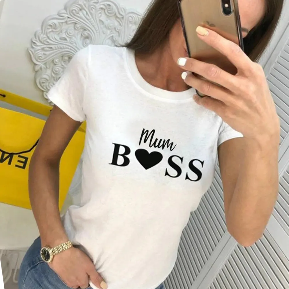 Mum Boss Heart T-Shirt (MRK X)