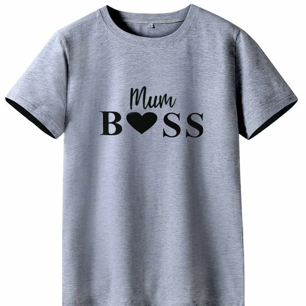 Mum Boss Heart T-Shirt (MRK X) mum blouses clearance