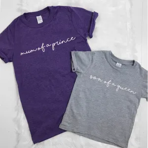 Mum Of A Prince/Son Of A Queen Matching Tees (MRK X) maternity wear outlet