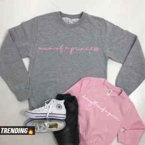 Mum Of A Princess/Daughter Of A Queen Matching Sweatshirts (MRK X) nursing tops best deals