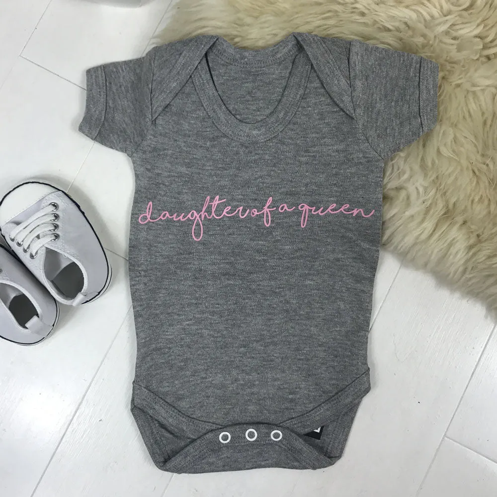 Mum Of A Princess/Daughter Of A Queen Matching T-Shirt & Baby Vest (MRK X)