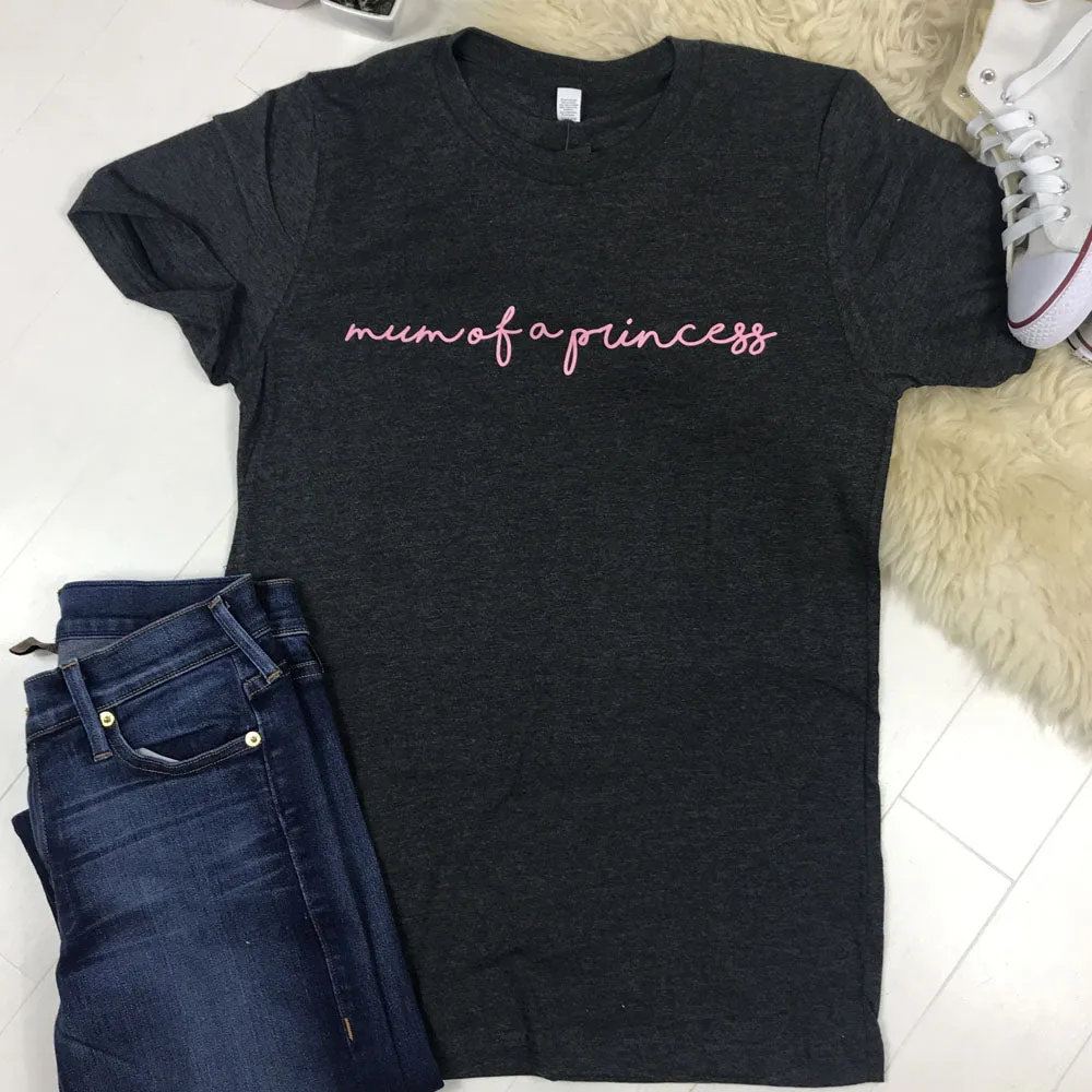 Mum Of A Princess/Daughter Of A Queen Matching T-Shirt & Baby Vest (MRK X)