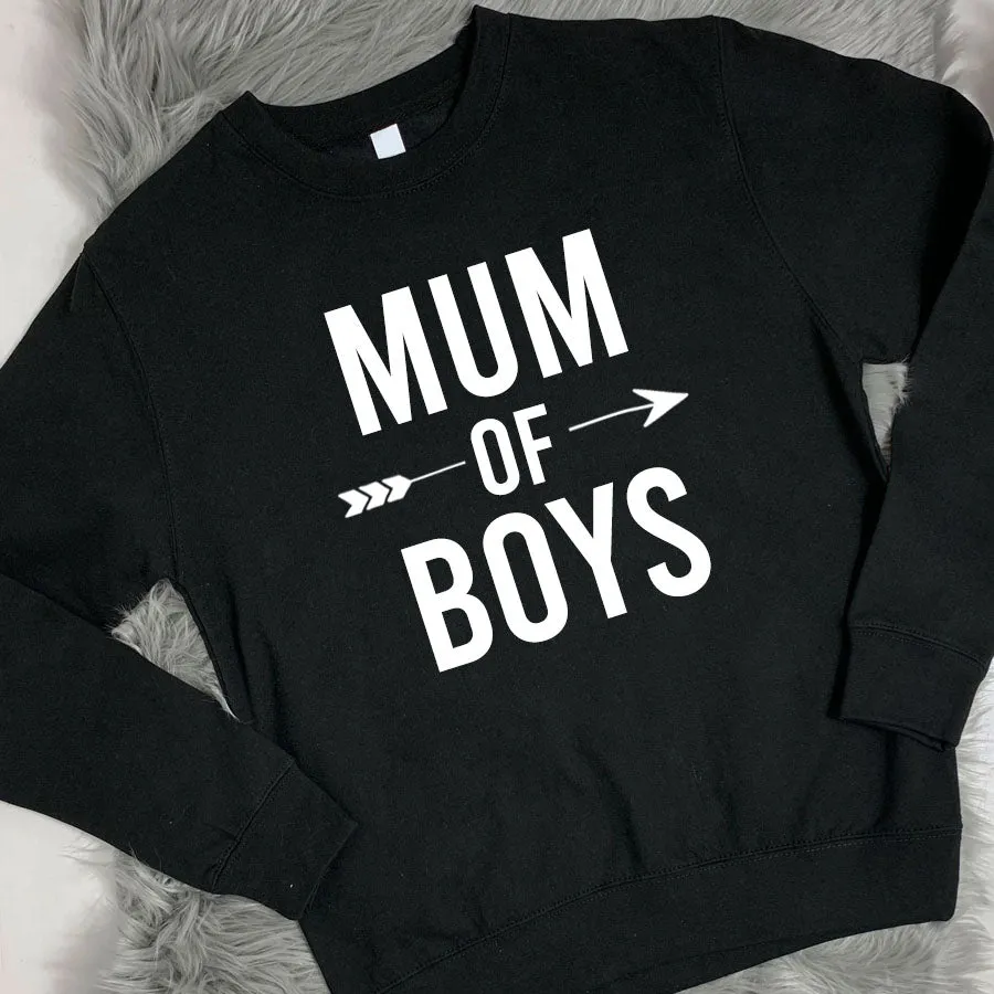 Mum of Boys Arrow Sweatshirt (MRK X) mum jeans promo