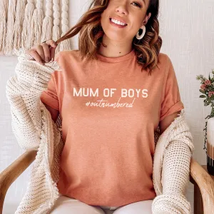 Mum of Boys Hashtag Outnumbered T-Shirt maternity dresses promo