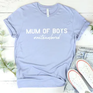Mum of Boys Hashtag Outnumbered T-Shirt maternity dresses promo