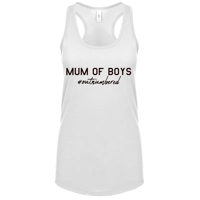 Mum Of Boys Outnumbered Sleeveless Tank