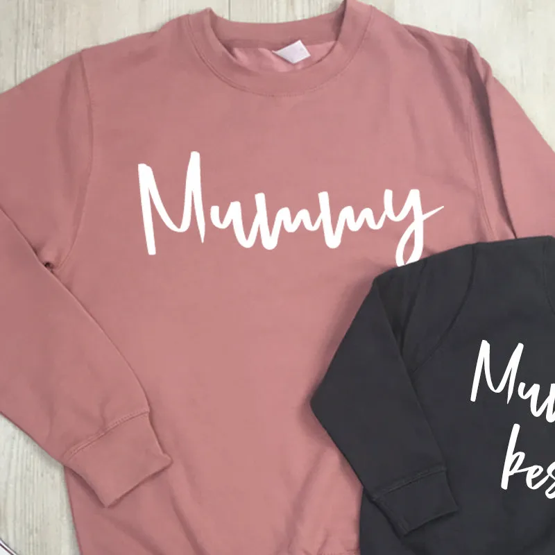 Mummy & Mummy's Bestie Chelsea Script Matching Sweatshirts (MRK X)