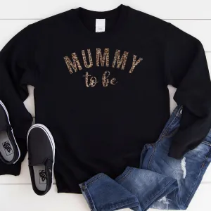 Mummy To Be Leopard Sweatshirt (MRK X) mum jeans promo