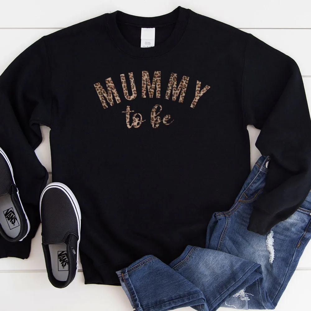 Mummy To Be Leopard Sweatshirt (MRK X) mum jeans promo