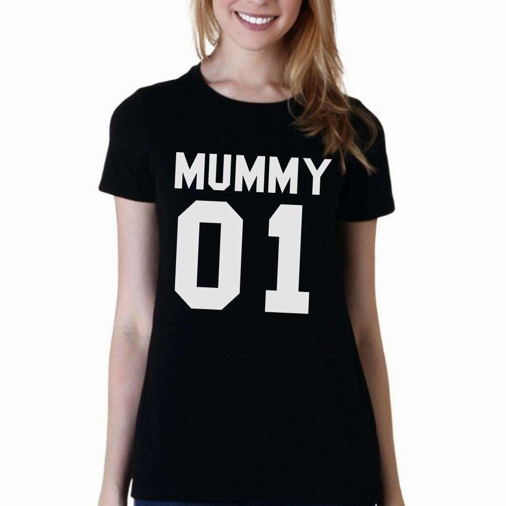 Mummy & Mummy's Boy/Girl Matching Black Tees (MRK X)