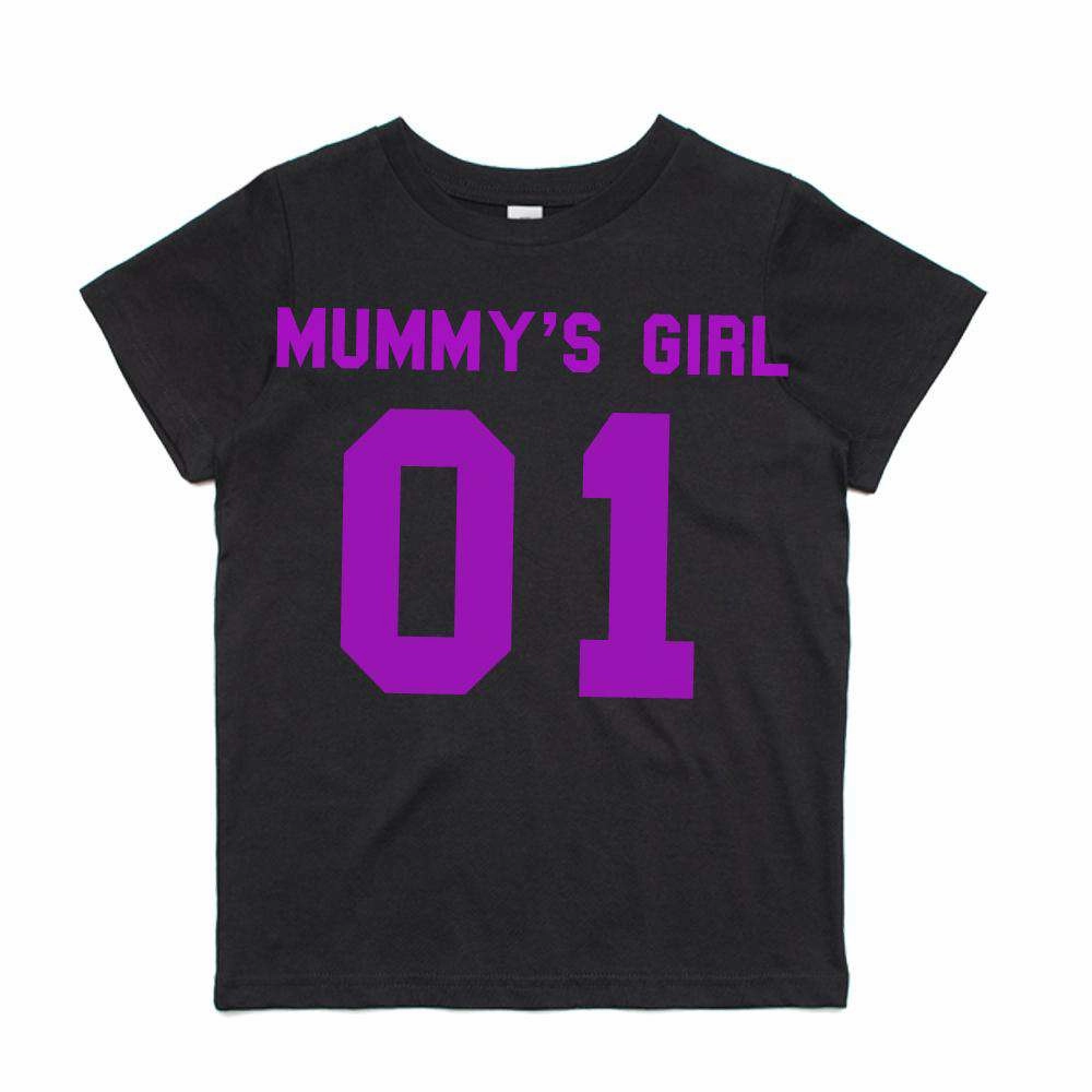 Mummy & Mummy's Boy/Girl Matching Black Tees (MRK X)