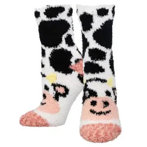 Newest style of 2025 Must-Have 'Moo Cow' Printed Plush Women's Socks In Stock , there are many different kinds of Items, save big discount 78% off!