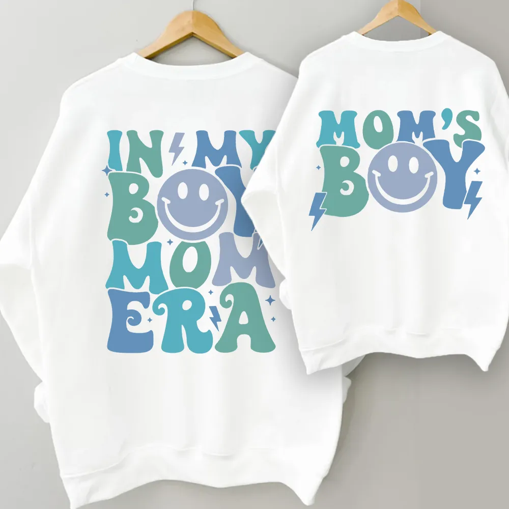 My Boy Mom Era & Mom's Boy Matching Sweatshirts